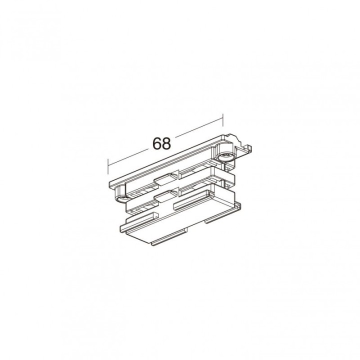 Unión con contacto TRACK Blanco INDELUZ B28L-X33X2B-01