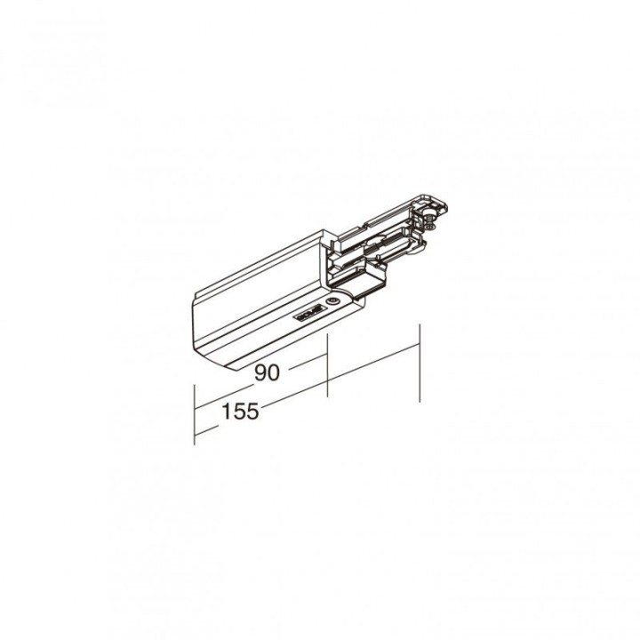 Alimentación derecha DALI TRACK Dali Gris INDELUZ B29D-X33X2U-03