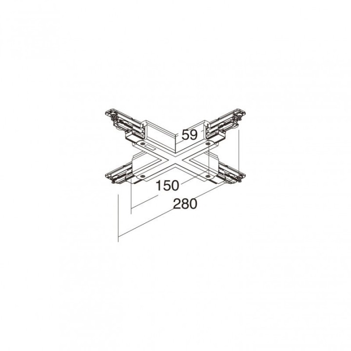Unión X DALI TRACK Blanco INDELUZ B29I-X33X2U-01