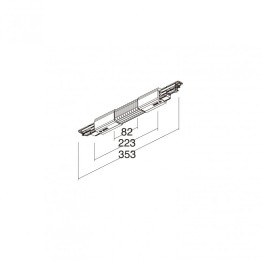 Unión flexible DALI TRACK Negro INDELUZ B29J-X33X2U-02