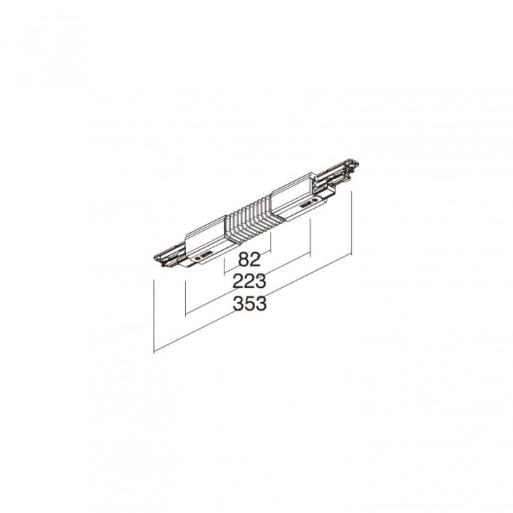 Unión flexible DALI TRACK Gris INDELUZ B29J-X33X2U-03
