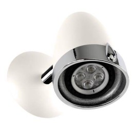 Apliques 1 Foco VESPA LED Cromo/Blanco Antiguo