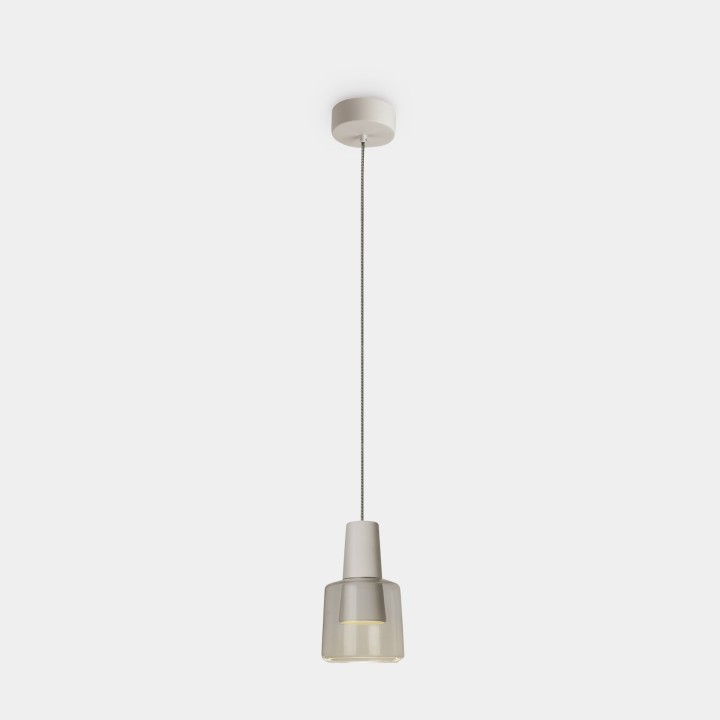Lámpara Colgante Khoi Surfaced LED 22.7 Blanco cálido - 3000K ON-OFF Blanco 907lm Leds C4 