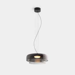 Lámpara Colgante Levels 2 Bodies Ø420mm + Ø320mm LED 19 SW 2700-3000-4000K PHASE CUT Negro 1255lm Leds C4 New