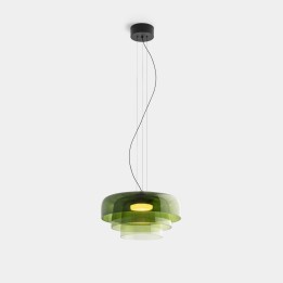 Lámpara Colgante Levels 3 Bodies Ø420mm + Ø320mm + Ø220mm LED 19 SW 2700-3000-4000K PHASE CUT Negro 1255lm Leds C4 New