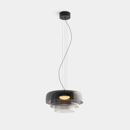 Lámpara Colgante Levels 3 Bodies Ø420mm + Ø320mm + Ø220mm LED 19 SW 2700-3000-4000K PHASE CUT Negro 1255lm Leds C4 New