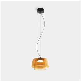 Lámpara Colgante Levels 2 Bodies Ø320mm + Ø220mm LED 19 SW 2700-3000-4000K DALI2 Negro 1255lm Leds C4 New