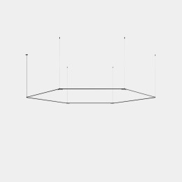 Lámpara Colgante Tubs Modular Pendant Hexagon LED 147 Blanco cálido - 3000K DALI Negro 5058lm Leds C4 New