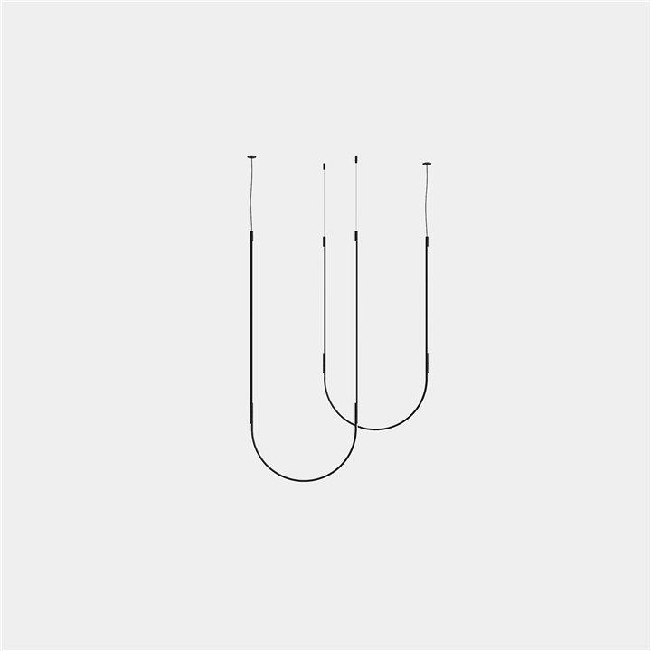 Lámpara Colgante Tubs Modular Pendant Double Arch LED 82 Blanco cálido - 3000K DALI Negro 6118lm Leds C4 New