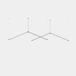 Lámpara Colgante Tubs Modular Pendant Double Triangular LED 31 Blanco cálido - 3000K DALI Negro 2254lm Leds C4 New