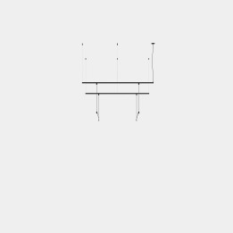 Lámpara Colgante Tubs Modular Pendant Track with 2 Lineal 600mm LED 20.5 Blanco cálido - 3000K ON-OFF Negro 1504lm Leds C4 New