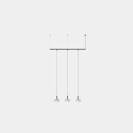 Lámpara Colgante Tubs Modular Pendant Track with 3 Ceilings LED 16 Blanco cálido - 3000K ON-OFF Negro 192lm Leds C4 New