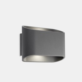 Aplique IP65 Diago LED 9.8 Blanco cálido - 3000K ON-OFF Gris urbano 680lm Leds C4 