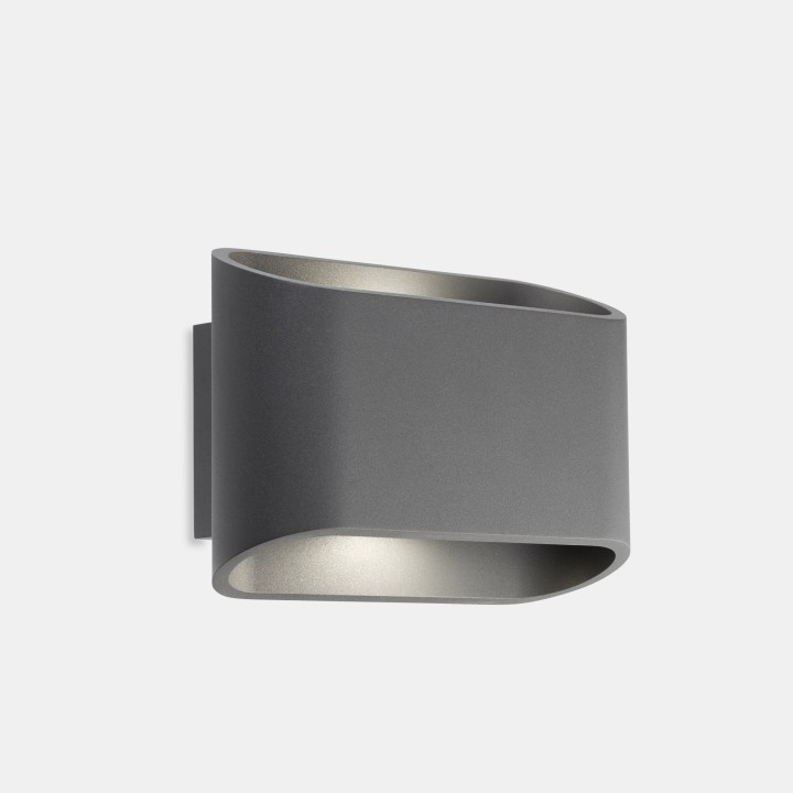 Aplique IP65 Diago LED 9.8 Blanco cálido - 3000K ON-OFF Gris urbano 680lm Leds C4 