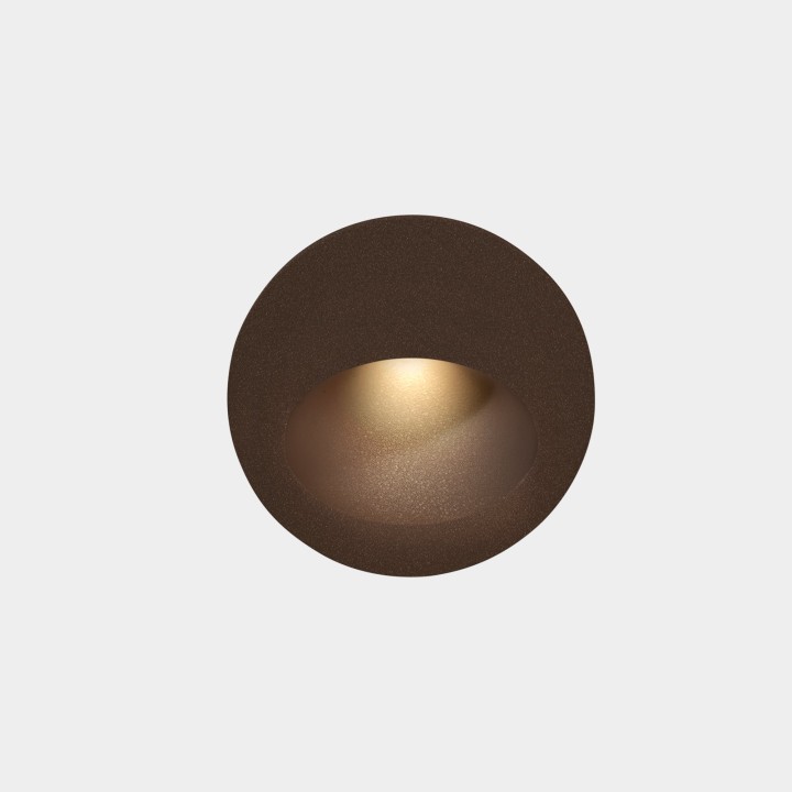 Lámpara Empotrable de pared IP66 Bat Round Oval LED 3 4000K Marrón 77lm Leds C4 New