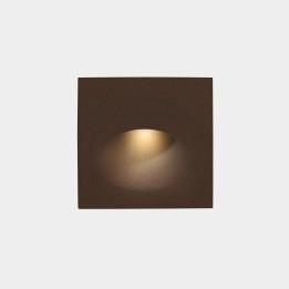 Lámpara Empotrable de pared IP66 Bat Square Oval LED 3 2700K Marrón 77lm Leds C4 New