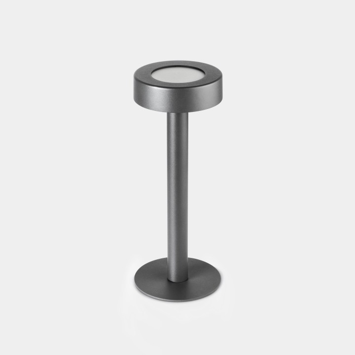 Lámpara de Sobremesa IP65 Orbit Rechargeable Big Hole Cover LED 1.5 Blanco cálido - 3000K TOUCH DIMMING Gris 118lm Leds C4 New