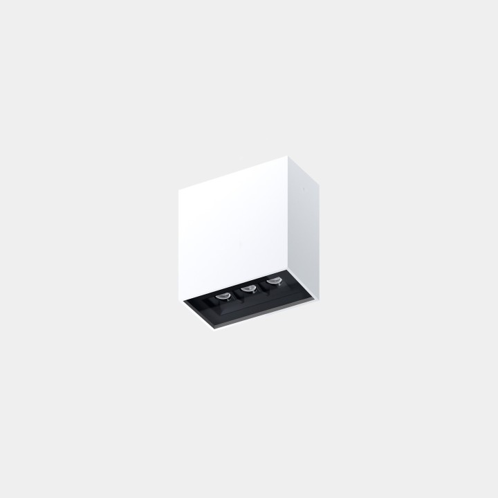 Plafon Bento Surface 3 LEDS 8 Blanco cálido - 3000K CRI 90 ON-OFF Blanco IP23 638lm Leds C4 New
