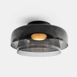 Plafon Levels Ceiling 2 Bodies Ø420mm + Ø320mm LED 28 SW 2700-3000-4000K PHASE CUT Negro 1850lm Leds C4 New