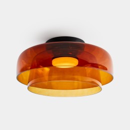Plafon Levels Ceiling 2 Bodies Ø420mm + Ø320mm LED 28 SW 2700-3000-4000K PHASE CUT Negro 1850lm Leds C4 New