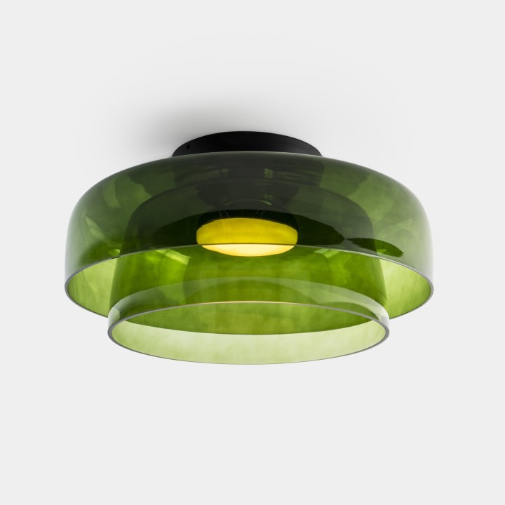Plafon Levels Ceiling 2 Bodies Ø420mm + Ø320mm LED 28 SW 2700-3000-4000K DALI-2 Negro 1850lm Leds C4 New