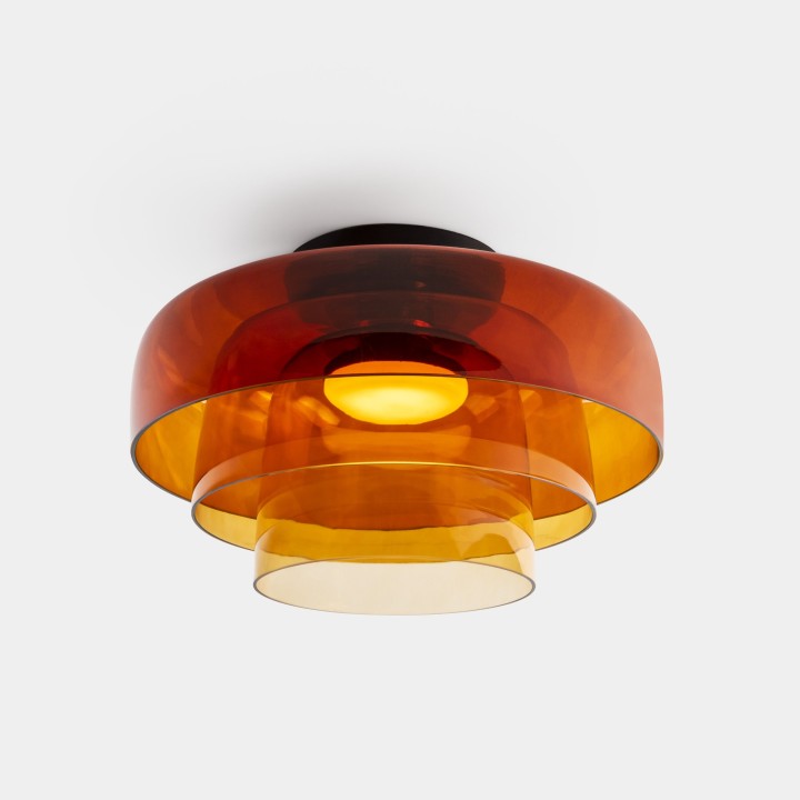 Plafon Levels Ceiling 3 Bodies Ø420mm + Ø320mm + Ø220mm LED 28 SW 2700-3000-4000K CASAMBI Negro 1850lm Leds C4 New
