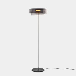 Pie de salon Levels 2 Bodies Ø420mm + Ø320mm LED 17 SW 2700-3000-4000K PUSH Negro 681lm Leds C4 New