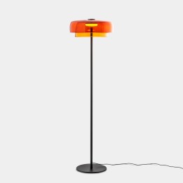 Pie de salon Levels 2 Bodies Ø420mm + Ø320mm LED 17 SW 2700-3000-4000K PUSH Negro 681lm Leds C4 New
