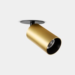 Proyector Atom Recessed Ø52mm 12.1 Blanco cálido - 2700K CRI 90 20.1º Oro mate 853lm Leds C4 New
