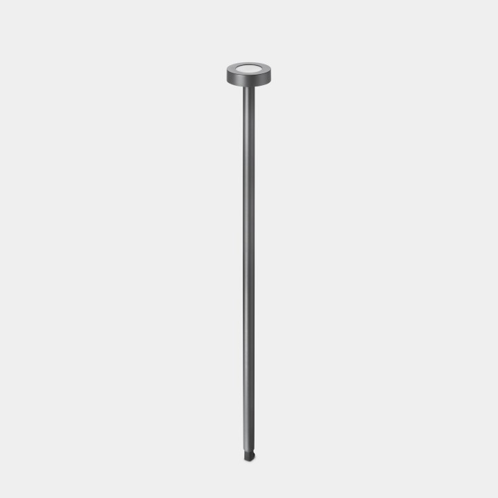 Farola IP66 Orbit 2,3m Big Hole Cover LED 24 SW 2700-3200-4000K ON-OFF Gris urbano 1672lm Leds C4 New