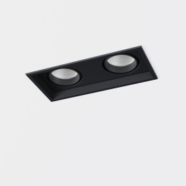 Downlight Totem Double ø80 70 Blanco cálido - 3000K CRI 90 ON-OFF Negro texturizado IN IP20 / OUT IP23 6750lm Leds C4 New