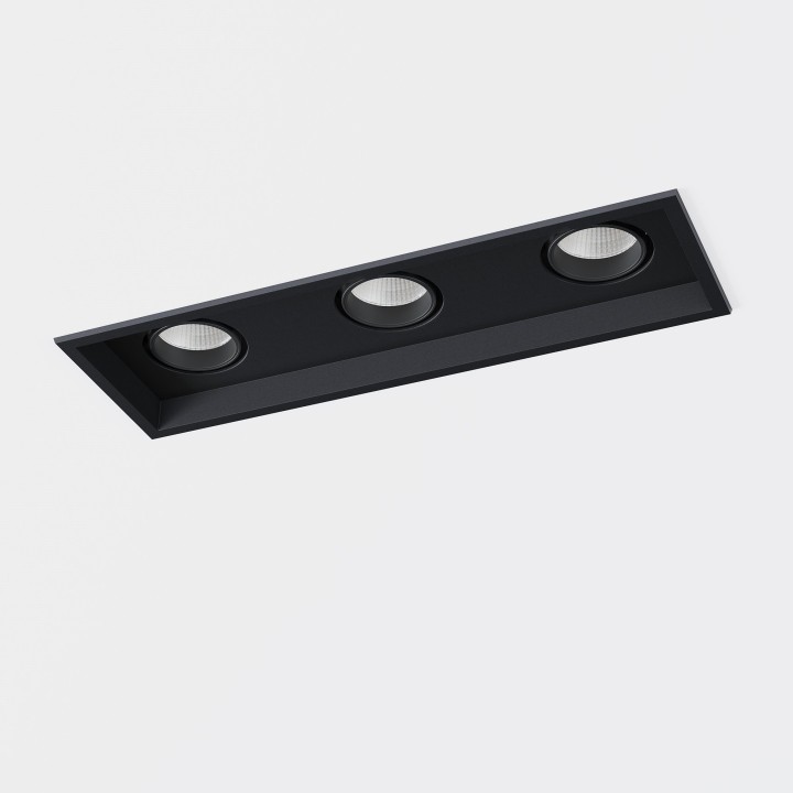 Downlight Totem Double ø55 50 Blanco neutro - 3500K CRI 90 ON-OFF Negro texturizado IN IP20 / OUT IP23 4550lm Leds C4 New
