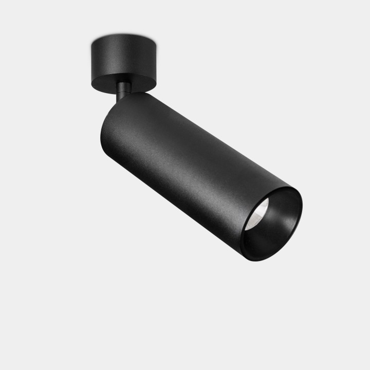 Proyector Play Deco Surface 8.6 Blanco cálido - 3000K CRI 90 27.9º PHASE CUT Negro/Negro 637lm Leds C4 New