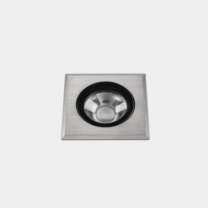 Lámpara Empotrable de suelo IP66-IP67 Max Medium Square LED 7.9 Blanco cálido - 2700K Acero inoxidable AISI 316 423lm Leds C4 Ne
