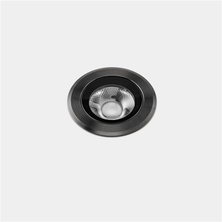 Lámpara Empotrable de suelo IP66-IP67 Max Medium Round Trim LED 6 Blanco neutro - 4000K Gun Metal PVD 204lm Leds C4 New
