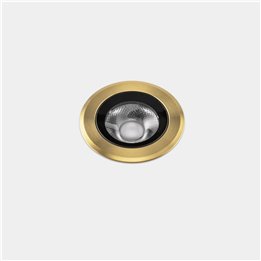 Lámpara Empotrable de suelo IP66-IP67 Max Medium Round Trim LED 6.5 Blanco cálido - 2700K Gold PVD 459lm Leds C4 New