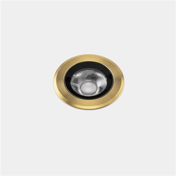 Lámpara Empotrable de suelo IP66-IP67 Max Medium Round Trim LED 6.5 Blanco cálido - 2700K Gold PVD 459lm Leds C4 New