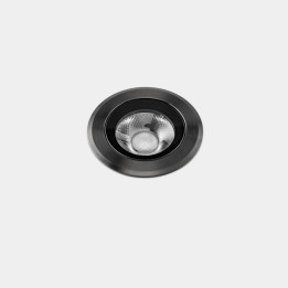 Lámpara Empotrable de suelo IP66-IP67 Max Medium Round Trim LED 6.5 Blanco cálido - 2700K Gun Metal PVD 459lm Leds C4 New