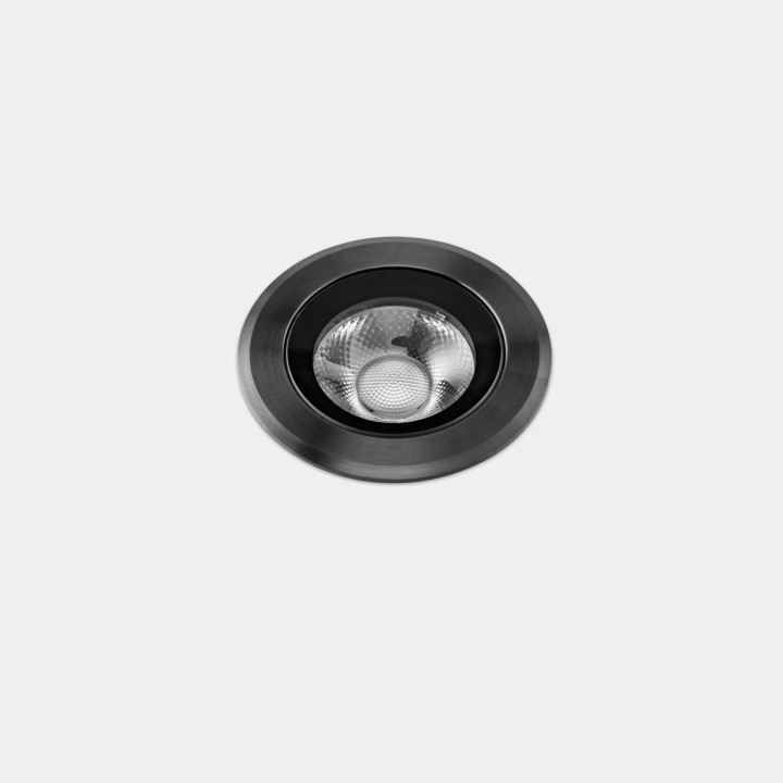 Lámpara Empotrable de suelo IP66-IP67 Max Medium Round Trim LED 7.9 Blanco cálido - 2700K Gun Metal PVD 519lm Leds C4 New