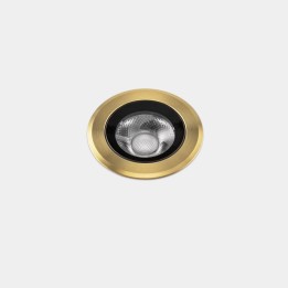 Lámpara Empotrable de suelo IP66-IP67 Max Medium Round Trim LED 7.9 Blanco cálido - 3000K Gold PVD 423lm Leds C4 New
