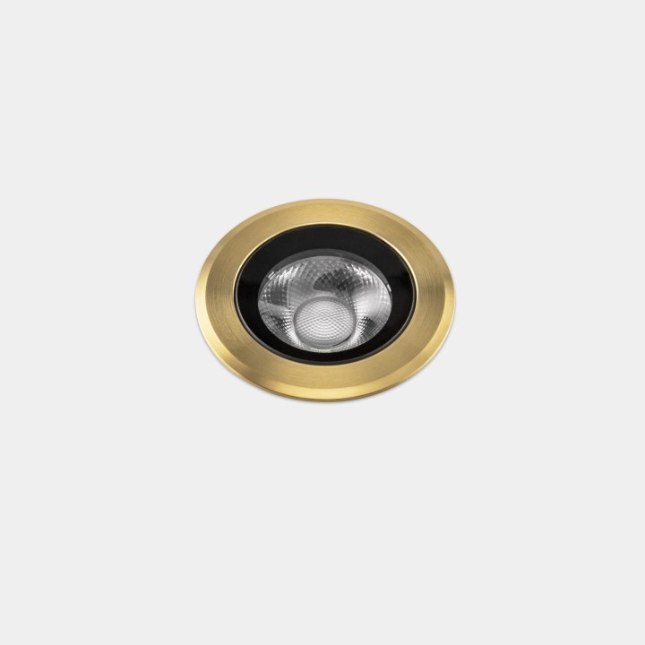 Lámpara Empotrable de suelo IP66-IP67 Max Medium Round Trim LED 7.9 Blanco cálido - 3000K Gold PVD 423lm Leds C4 New