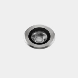 Lámpara Empotrable de suelo IP66-IP67 Max Medium Round Trim LED 7.9 Blanco cálido - 3000K Acero inoxidable AISI 316 519lm Leds C