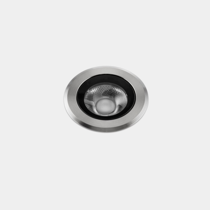 Lámpara Empotrable de suelo IP66-IP67 Max Medium Round Trim LED 7.9 Blanco cálido - 3000K Acero inoxidable AISI 316 519lm Leds C