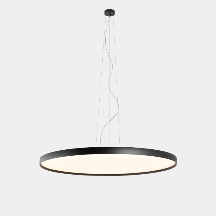 Lámpara Colgante Luno Slim Pendant Extra Large 108.2 4000K CRI 90 ON-OFF / DALI-2 Negro IP20 10257lm Leds C4 New