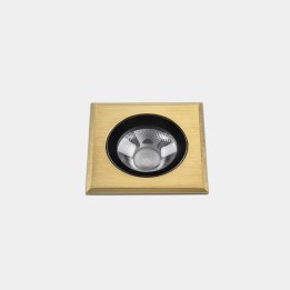 Lámpara Empotrable de suelo IP66-IP67 Max Big Square LED 13.8 Blanco cálido - 2700K Gold PVD 1076lm Leds C4 New