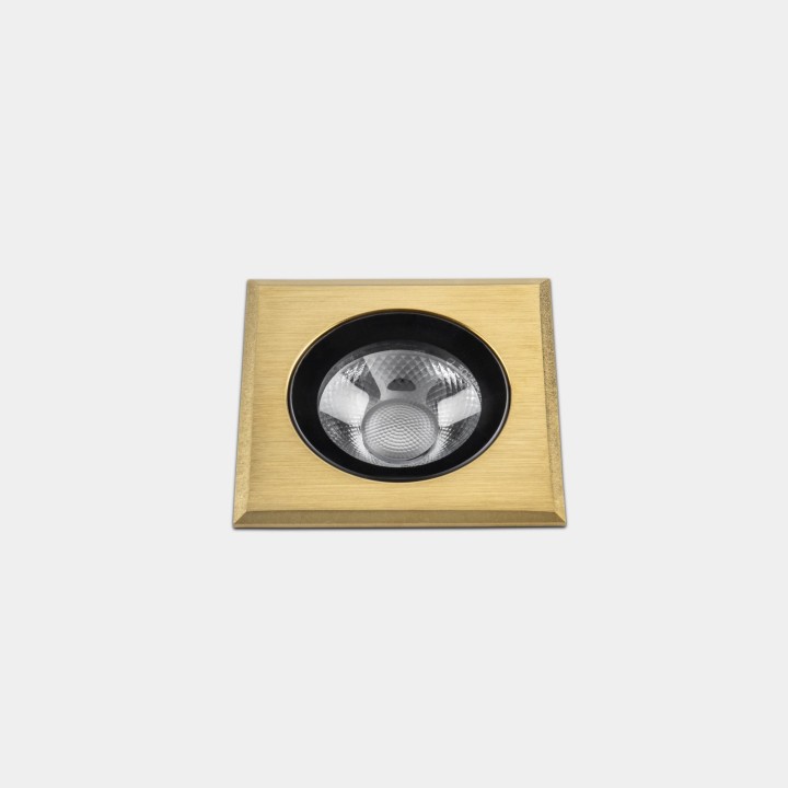 Lámpara Empotrable de suelo IP66-IP67 Max Big Square LED 13.8 Blanco cálido - 2700K Gold PVD 1076lm Leds C4 New