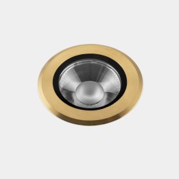 Lámpara Empotrable de suelo IP66-IP67 Max Big Round Trim LED 13.8 Blanco cálido - 3000K Gold PVD 1086lm Leds C4 New