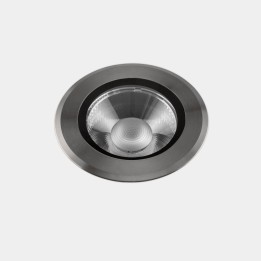 Lámpara Empotrable de suelo IP66-IP67 Max Big Round Trim LED 13.8 Blanco cálido - 3000K Gun Metal PVD 1086lm Leds C4 New