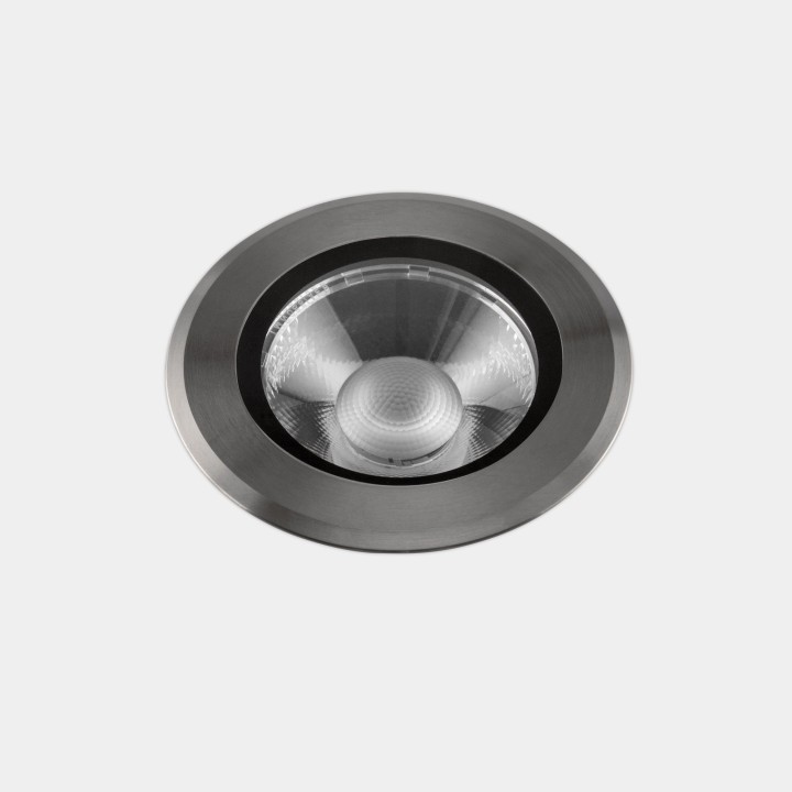 Lámpara Empotrable de suelo IP66-IP67 Max Big Round Trim LED 13.8 Blanco cálido - 3000K Gun Metal PVD 1086lm Leds C4 New