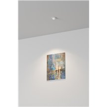 Lámpara Empotrable de suelo IP66-IP67 Max Big Round Trimless LED 13.8 Blanco cálido - 3000K Gris urbano 1076lm Leds C4 New